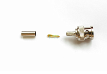 Штекер BNC обжим на радиочастотный элемент кабеля КВК (≤ 4.2мм) - купить оптом, цена от 1 шт.