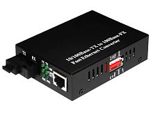 WDM медиаконвертер 10/100Base-TX/100Base-FX, одноволоконный, SM, SC, 1310nm, с DIP переключателем, 2 - купить оптом, цена от 1 шт.