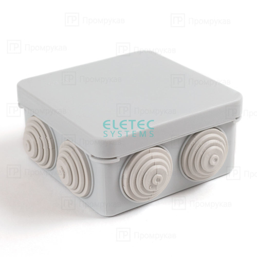 Коробка Промрукав распределительная 40-0210 для о/п безгалогенная (HF) 80x80x40 (105 шт/к)  ELETEC SYSTEMS 40-0210 - купить оптом, цена от 1 шт., коробка промрукав распределительная 40-0210 для о/п безгалогенная (hf) 80x80x40 (105 шт/к) от поставщика