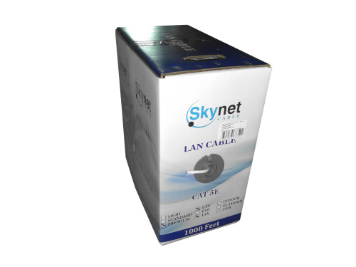 Кабель Skynet Premium UTP4 cat.5е, одножильный, 305м, Cu, Проходит Fluke тест, нг(А)-LSLTx, светло-с  Skynet 1693235 - купить оптом, цена от 1 шт., кабель skynet premium utp4 cat.5е, одножильный, 305м, cu, проходит fluke тест, нг(а)-lsltx, светло-с от поставщика