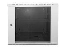 Шкаф настенный 9U серия SOLO (540х450х445), передняя дверь стекло, собранный, серый  "A" Netko - купить оптом, цена от 1 шт.
