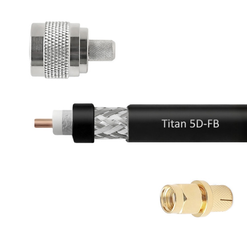 Кабельная сборка 5D/FB (Titan, черный) (N-male - SMA-male)  Vegatel  - купить оптом, цена от 1 шт., кабельная сборка 5d/fb (titan, черный) (n-male - sma-male) от поставщика
