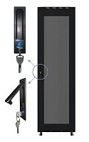 Дверь для шкафа серии Expert 42U Ширина 600, металлическая, с перфорацией, черная, Netko - купить оптом, цена от 1 шт.