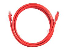 Патч-корд UTP4 cat.6a, 3.0м, литой коннектор, красный, Netko CKC - купить оптом, цена от 1 шт.