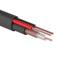 Кабель коаксиальный КВК-П, (CU, оплетка 80 нитей CCA) + кабель питания 2x0.75мм2 (CU, многожильный), - купить оптом, цена от 1 шт.
