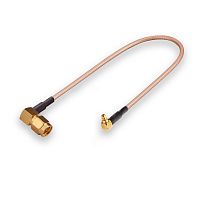 Пигтейл (кабельная сборка) MMCX- SMA(male) угловой, длина 250мм - купить оптом, цена от 1 шт.