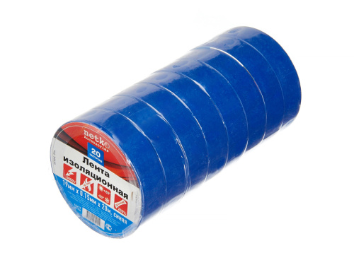 Изолента (лента изоляционная) 19мм х 20м, синяя, 10шт, NETKO Optima  Netko 1519/20bl - купить оптом, цена от 1 шт., изолента (лента изоляционная) 19мм х 20м, синяя, 10шт, netko optima от поставщика