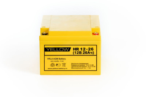 Аккумуляторная батарея YELLOW HR 12-26  YELLOW YELLOW HR 12-26 - купить оптом, цена от 1 шт., аккумуляторная батарея yellow hr 12-26 от поставщика